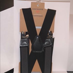 Dockers Adjustable Black Suspenders